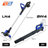 NNEMB 20V Leaf Blower & Line Trimmer / Edger Combo, Kit with 4.0Ah Battery & Fast Charger