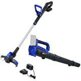 NNEMB 20V Leaf Blower & Line Trimmer / Edger Combo, Kit with 4.0Ah Battery & Fast Charger