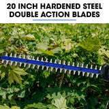 NNEMB 20V Cordless Pole Saw & Hedge Trimmer Combo, 8' Chainsaw Pruner & 20' Hedger, Telescopic Handle, Battery and Fast Charger Kit