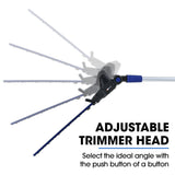 NNEMB 20V Cordless Pole Saw & Hedge Trimmer Combo, 8' Chainsaw Pruner & 20' Hedger, Telescopic Handle, Battery and Fast Charger Kit