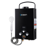NNEDSZ Portable Gas Water Heater 8L/Min LPG System Black