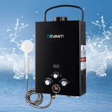 NNEDSZ Portable Gas Water Heater 8L/Min LPG System Black