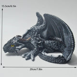 NNEOBA Garden Squatting Dragon Sculpture Guardian Statue Gothic Decor
