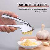 NNEOBA Stainless Steel Garlic Press – Effortless Garlic Mincer & Crusher