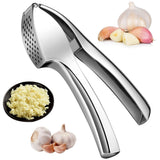 NNEOBA Stainless Steel Garlic Press – Effortless Garlic Mincer & Crusher