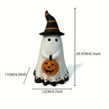 NNEOBA Ghost Pumpkin Figurine Halloween Resin