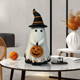 NNEOBA Ghost Pumpkin Figurine Halloween Resin