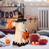 NNEOBA Ghost Pumpkin Figurine Halloween Resin