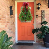 NNEOBA Hanging Christmas Tree Fabric Wreath Front Door Decoration