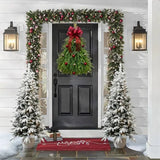 NNEOBA Hanging Christmas Tree Fabric Wreath Front Door Decoration