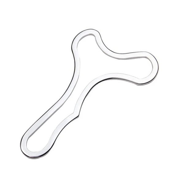 NNEOBA Stainless Steel Gua Sha Scraping Massage Tool Muscle Scraper Silver