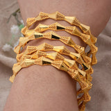 NNEOBA African Dubai Gold Bangles for Women Wedding