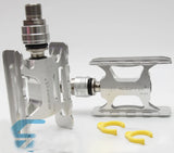 NNEOBA Ultralight Quick Release Pedals for Brompton Bike Silver