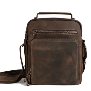 NNEOBA Vintage Genuine Leather Men's Small Shoulder Bag