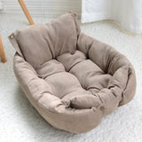 NNEOBA 3-in-1 Multifunction Dog And Cat Bed Soft Cotton Convertible Pet Mat Brown