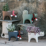 NNEOBA Ceramic Flower Pot Cute Cat Shape Garden Pots Succulent Planter Plant Container Home Desktop Decor Vase For Living Room