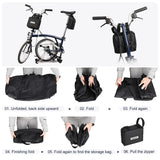 NNEOBA 20-Inch Waterproof Bike Carrying Bag PU Storage Bag Black