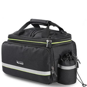NNEOBA 3-in-1 Waterproof Bike Trunk Bag Canvas Travel Luggage Black