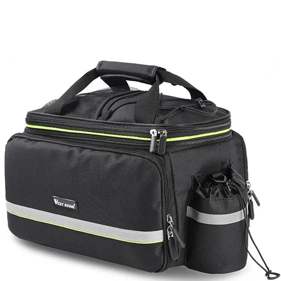 NNEOBA 3-in-1 Waterproof Bike Trunk Bag Canvas Travel Luggage Black