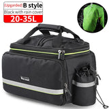 NNEOBA 3-in-1 Waterproof Bike Trunk Bag Canvas Travel Luggage Black
