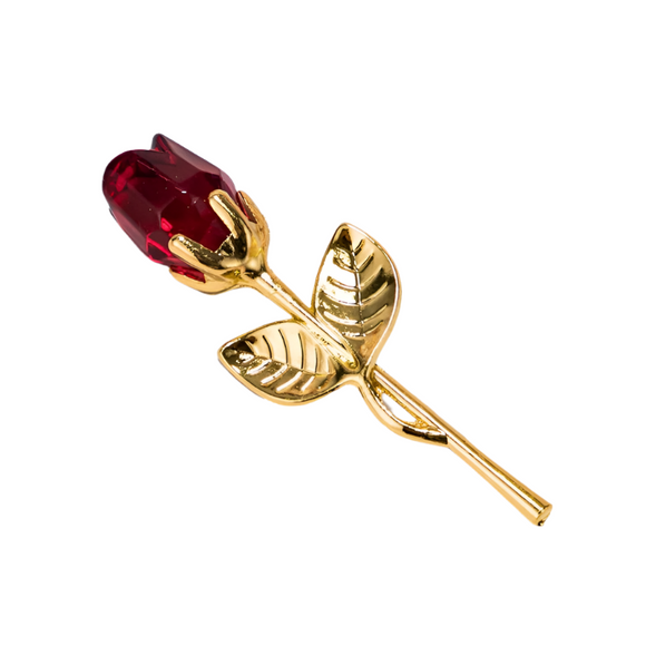 NNEOBA Valentines Day Gift Crystal Glass Rose Artificial Flower Silver Gold Rod Rose Flower for Girlfriend Wedding Gifts for Guest