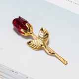NNEOBA Valentines Day Gift Crystal Glass Rose Artificial Flower Silver Gold Rod Rose Flower for Girlfriend Wedding Gifts for Guest