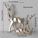 NNEOBA Nordic Elegance: White Resin Deer Statue for Chic Home Decor