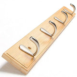 NNEOBA Concise Style Bedroom Furniture Coat Rack Clothes Hanger Hooks Living Room Closet Bamboo Hat Racks Coat Hanger Wall Hook 4 Hooks