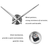 NNEOBA Large Wall Clock Quartz 3D DIY Big Watch Decorative Kitchen Clocks Acrylic Mirror Sticker Oversize Wall Clocks Home Letter Decor