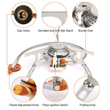NNEOBA Portable Camping Gas Stove Silver