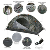 NNEOBA 1-Person Camping Tent with Mesh Ventilation Green