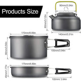 NNEOBA 11-Piece Outdoor Camping Cookware Set Black