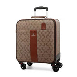Luxury PU Leather Rolling Suitcase Set with Matching Handbag