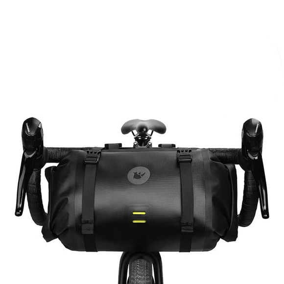 NNEOBA Waterproof Handlebar Bike Bag 8L Front Tube Trunk Pannier Black