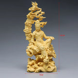 NNEOBA Wooden Guanyin: Tranquil Buddha Sculpture for Stylish Living Room Decor