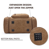 NNEOBA Canvas Travel Bag Carry-On Coffee Brown