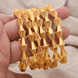 NNEOBA African Dubai Gold Bangles for Women Wedding