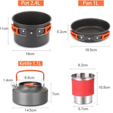 NNEOBA Camping Cookware Kit Orange