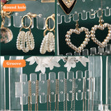 NNEOBA Earring Storage Box Jewelry Organizer Necklace Display Rack Foldable Holder Storage Cabinet Plastic Box 4 Doors 240 Holes Large