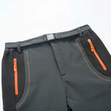 Men's Waterproof Fleece-Lined Softshell Hiking Pants – Windproof Winter Trekking & Ski Trousers