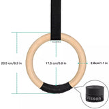 NNEOBA Sports Wood Gymnastic Rings