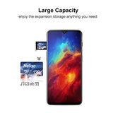 Netac 128GB MicroSD Memory Card with SD Adapter Class 10 U3 V30 A1, Up to 100MB/s