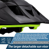 NNEOBA LED Bike Helmet Magnetic Goggles Sun Visor Green