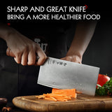 NNEOBA 7-Inch Slicing Knife 3-Layer Composite Stainless Steel Blade Brown