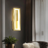 NNEOBA Elegant Gold Wall Lamp - Modern 17W LED Sconce for Aisle Decoration