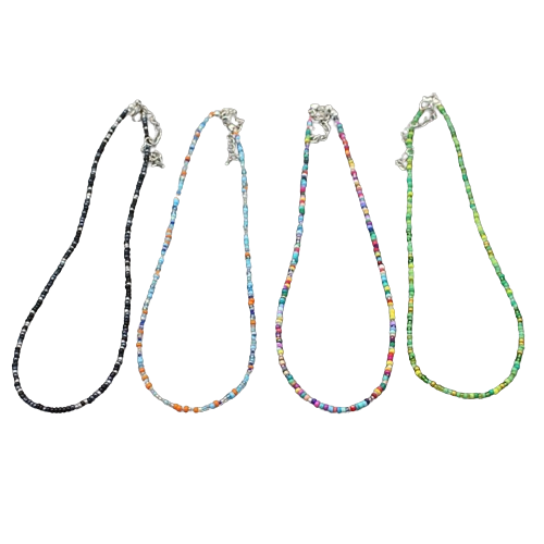 NNEOBA Simple Seed Beads Strand Choker Necklace Women String  Collar Charm Colorful Handmade Bohemia Collier Femme Jewelry Gift