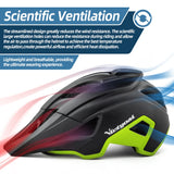 NNEOBA LED Bike Helmet Magnetic Goggles Sun Visor Green