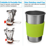 NNEOBA Camping Cookware Kit with Stove Green