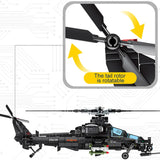 NNEOBA 704PCS Military Helicopter Toy
