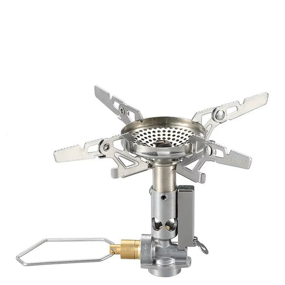 NNEOBA Adjustable Mini Camping Gas Stove Silver